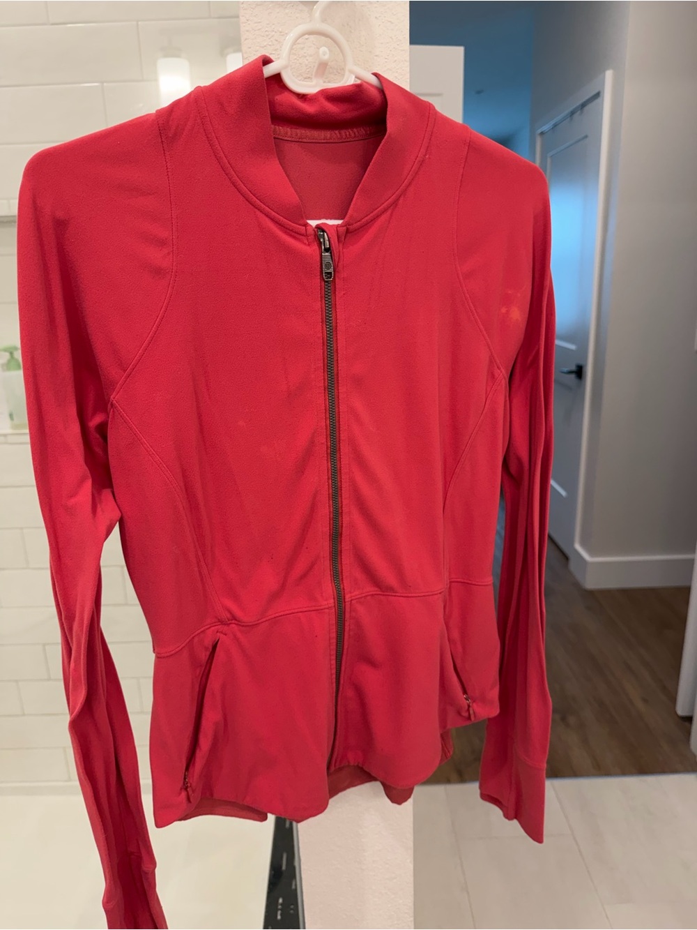 lululemon athletica Red Full-Zip Bomber Jacket
